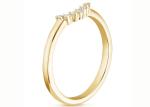 0.15ct 14k Yellow Gold Stackable Rings , Diamond Stacking Rings 2mm 1.5mm Stone