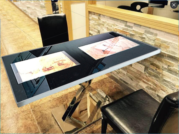 LCD Interactive Smart Touch Coffee Table Self Ordering Kiosk For Restaurants