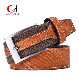 Wholesale ODM Casual Denim Street Style Stitching Canvas Belt Paired With Leather Clothing from china suppliers