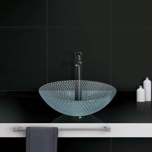 Wholesale Super Clear Glass Vanity Sinks Bowl Bathroom Transparent CNC Engraving from china suppliers