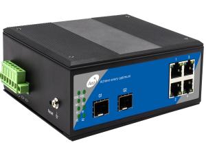 Wholesale Managed Ring Loop SFP Fiber Switch 2 Gigabit SFP Slots + 4 Gigabit Ethernet Ports from china suppliers