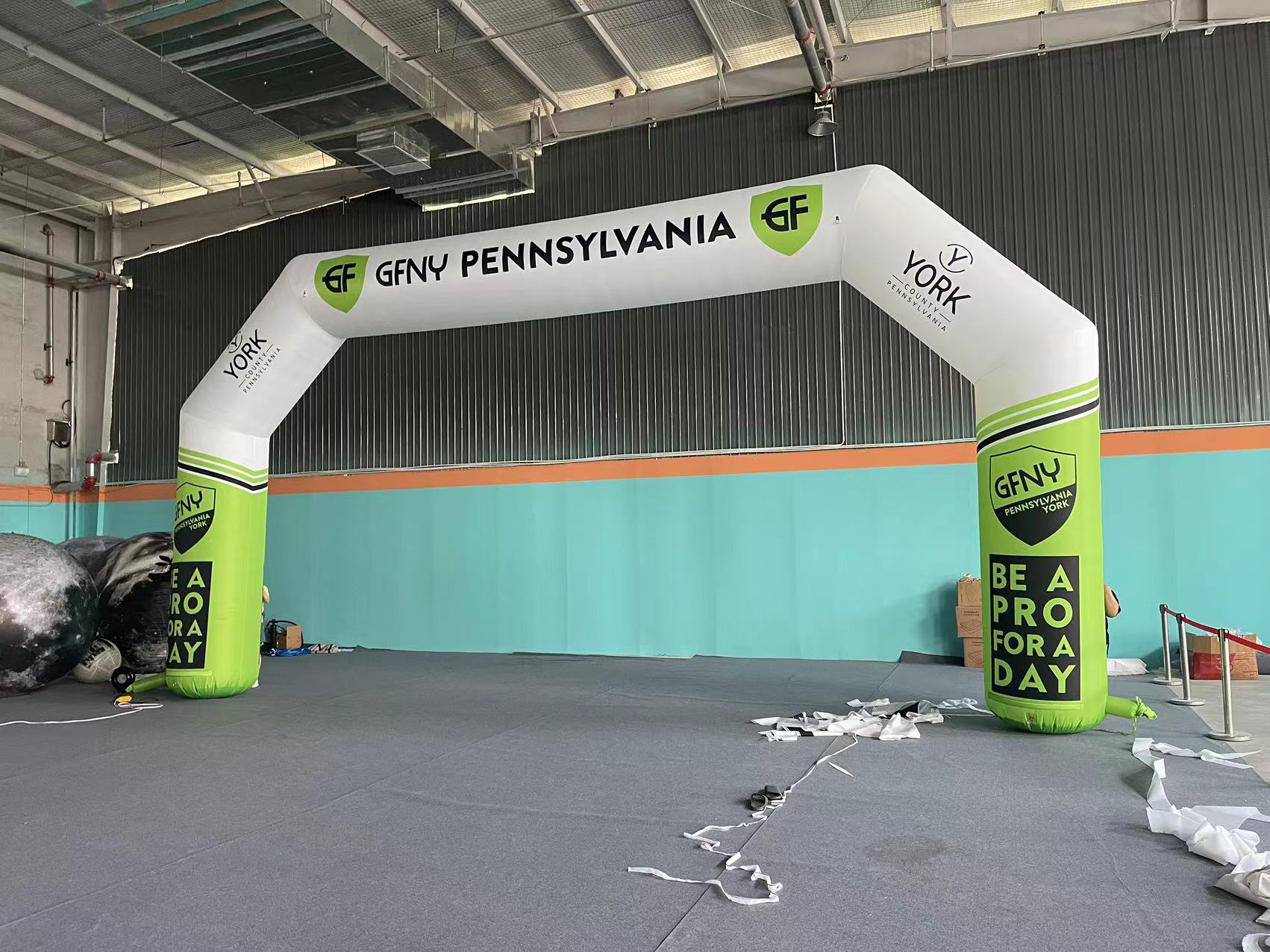 Rainbow Inflatable Finish Arch Outdoor Advertising Finish Line
