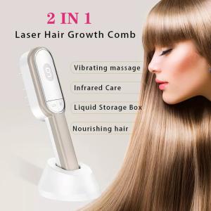 Wholesale New Metal Teeth Design Hair Loss Treatment Ems Laser Vibration Massage Electric Hair Regrowth Comb With Liquid Guide from china suppliers