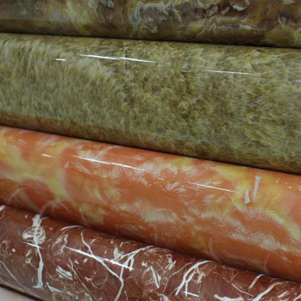 Glossy / Matte / Embossed Marble PVC Film For Furniture Wall Ceiling Door