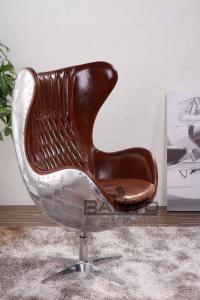 Wholesale luxury antique high back leather swivel leisure chair with aluminium back,#2016 from china suppliers
