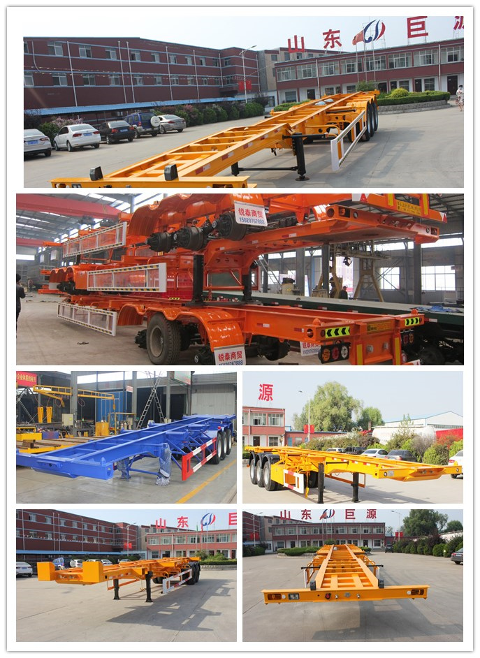 Custom's Requirement 3 Axles 53ft Skeletal Trailer for 20ft 40ft 45ft Container