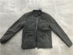 Winter Mens Nubuck Leather Jacket Charcoal Color Mandarin Collar TW68174