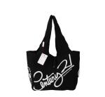 Collapsible Lightweight Black Patterned Single Shoulder Bag For Girls