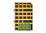 Little Kids Trampoline Park With Sponge Blocks Galvanized Steel Pipe Material