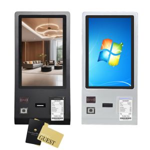 China 24 Hotel Self-Service Kiosk with NFC Card Dispenser & QR Reader & Thermal Printer on sale