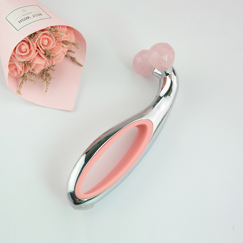 Lightening Pink Y Shape Face Massager Jade Roller Tighten Skin ODM