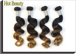 Fasion Peruvian Virgin Hair / 3 Tone Color Natural Wavy Bundles BV SGS
