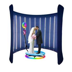 Wholesale Custom Rotary 360 Selfie Booth Metal / Glass Design Lightweight from china suppliers