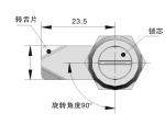 Die Cast Housing Quarter Turn Cabinet Lock Chrome Plated Little Size