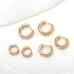 Eco Friendly 18K Gold Plated Multi Small Dot Beads Hoop Earrings For Women Girls