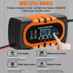 12V 2A Motorcycle Car AGM Gel Battery Charger 6V 12V 2ah-20ah Lead Acid Battery