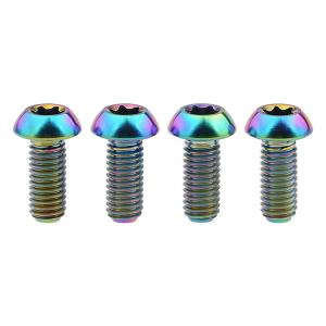 Wholesale Customized Rainbow Anodized Titanium Alloy Hexagon Flange Head Bolt Screw for Bicycle from china suppliers