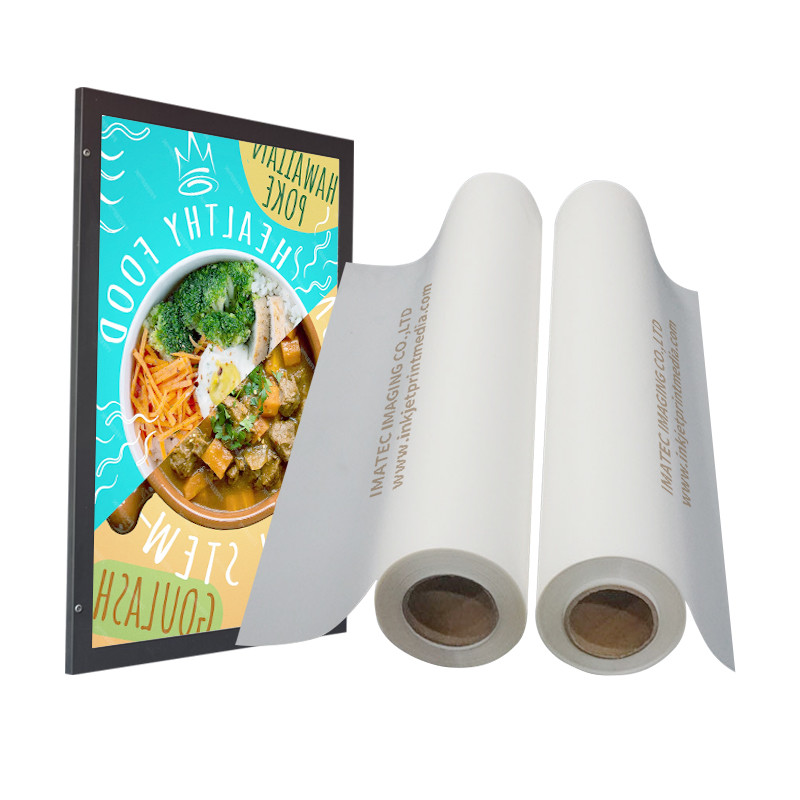 Solvent Coated Backlit Frame System Textile 180gsm Eco Solvent UV Ink Fabric Roll