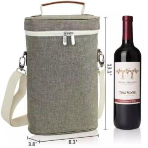 Wholesale Collapsible 600D Polyester Exterior Insulated Wine Cooler Bag from china suppliers
