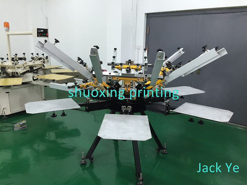 Large multi colors screen printing machine manual, large colors screen printing machine