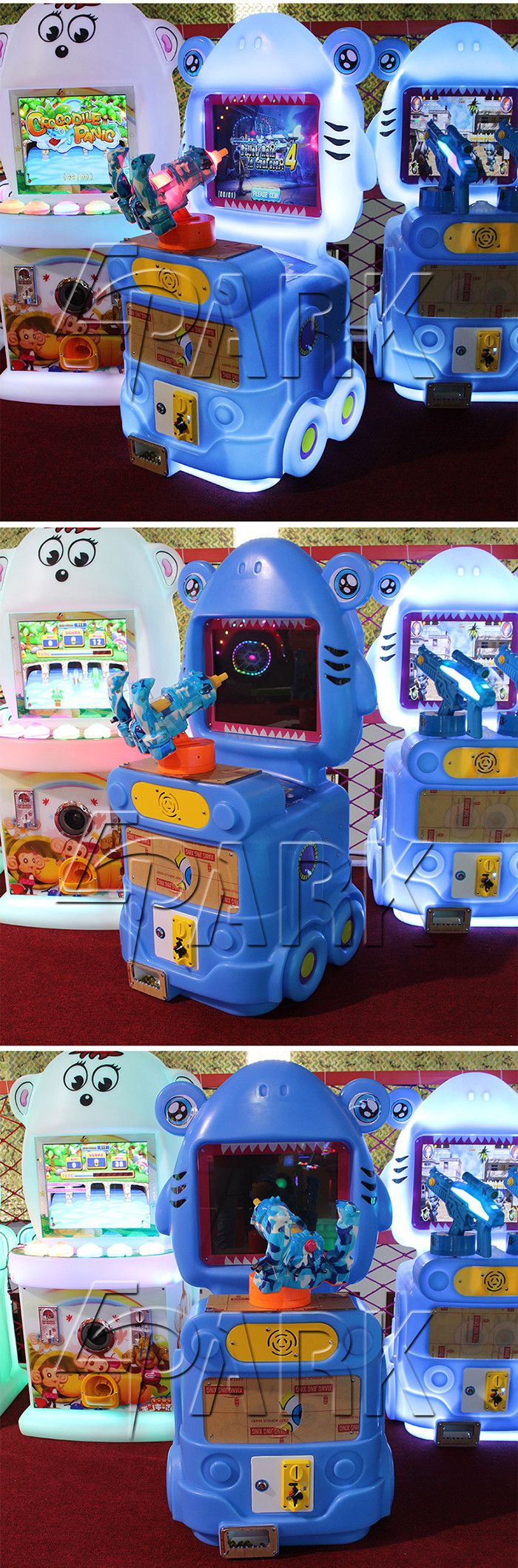 Shark Crazy Little Single Gun Shooting Game Machine Amusement Park Kids Games