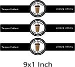 Cafe Shop Food Label Printing Custom Coffee Packaging Label Stickers
