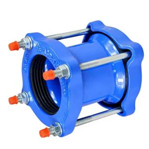 Wholesale DN150 Wide Range Flexible Flanged Gibault Joint Ductile Cast Iron DI Universal Coupling For PVC Pipes from china suppliers