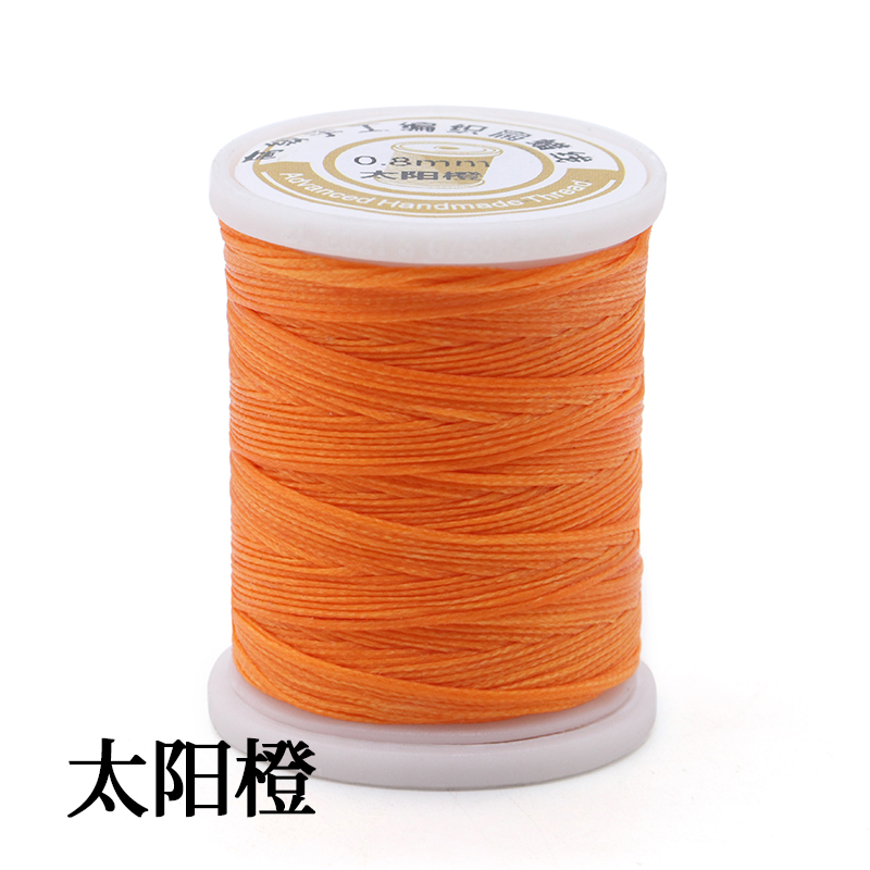 Crochet Bracelet Thread 0.8mm Strong and Durable Spun Wax Thread for Hand-stitched Knitting