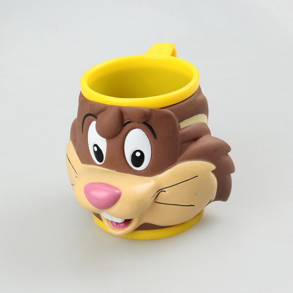 Promotional Animal Design Plastic Rubber 3D Ice Cream Cup Water Cup In Color