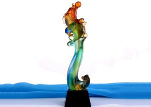 Wholesale Chinoiserie Colorized Liuli Trophies And Awards , Fish Design Exclusive Gifts from china suppliers