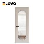 Reinforced Narrow Stile Storefront Door Swing Exterior Wood Door With Glass