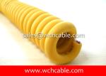 UL Approval PUR Retractable Spiral Cable Heat Resistant Colour Optional