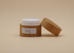 Round Shape Bamboo Cosmetic Containers Plastic Inner Volume 15g 30g