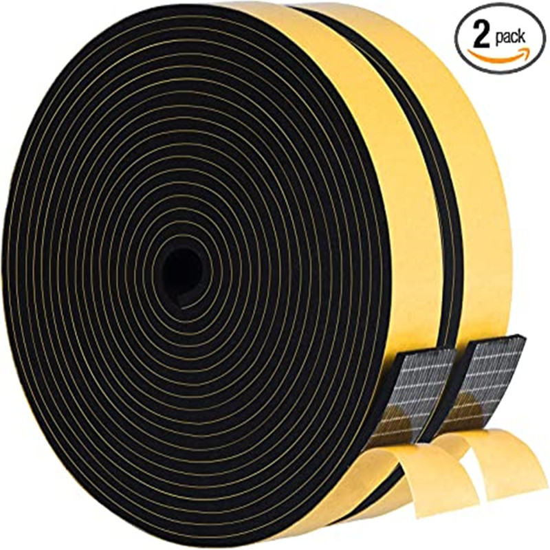 Black Closed Cell 1/4 Inch Thick Foam Weather Stripping ODM OEM