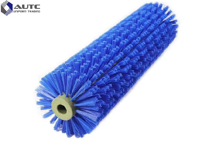 Customized Special Industrial Cylindrical Roller Brush , Spiral Brush For Dusting Customized Color