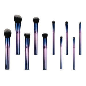 Wholesale Gradient Color Oval Makeup Brush Kit 10 Pieces Synthetic Hair from china suppliers