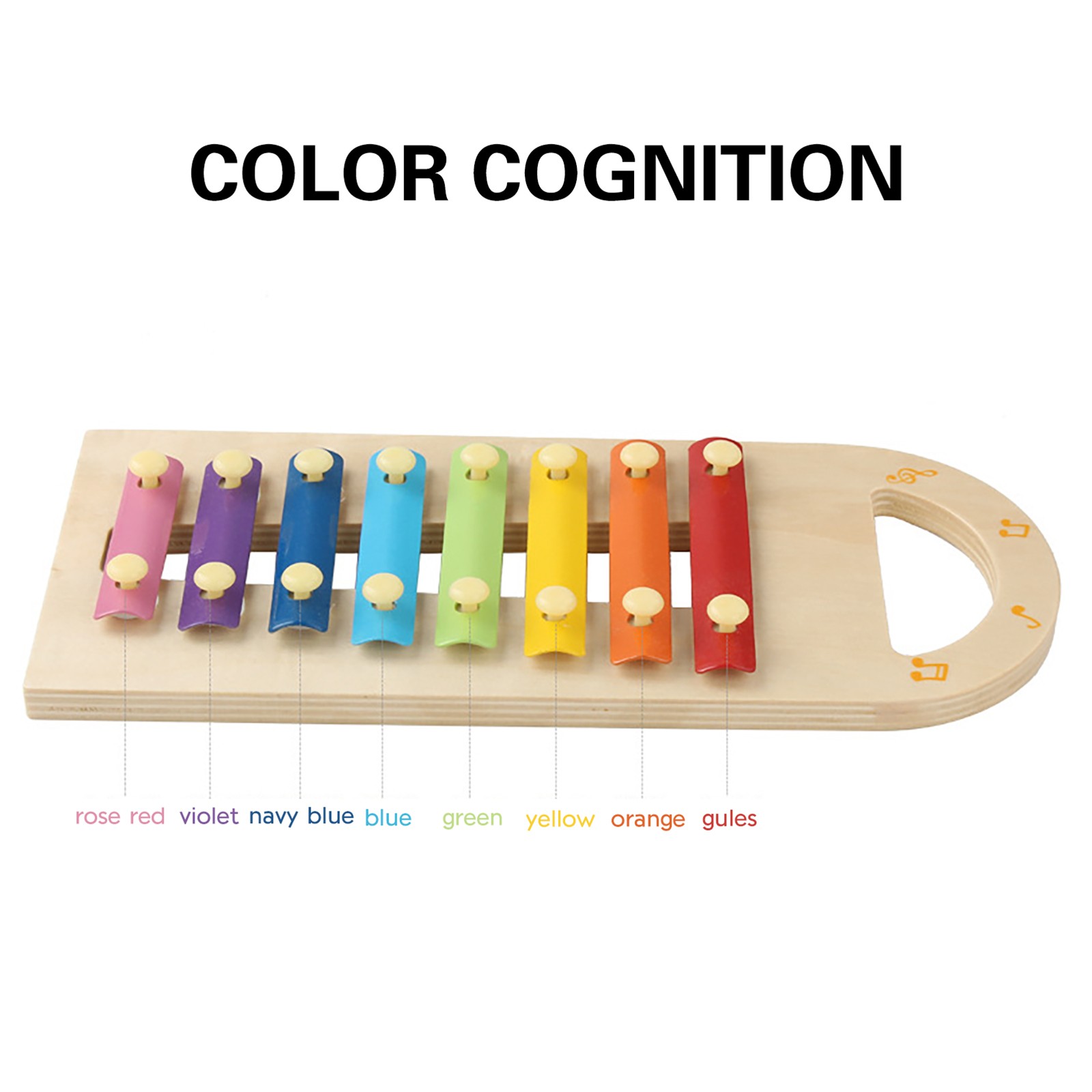 8 Notes Piano Kids Wooden Xylophone Instruments Educational Toys