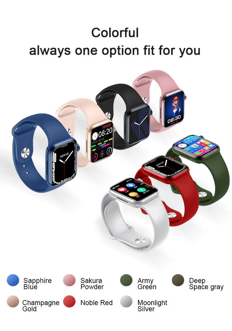 1.8inch Waterproof Smart Watch Large Screen Heart Rate Bracelet 250mAh