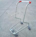High Quality Metal Wire Shopping Cart Hot Selling Double Basket Shopping Cart