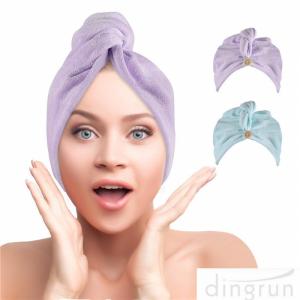 Wholesale Hair Towel Wrap Super Absorbent Hair Turbans for Women Quick Dry Hair Microfiber Towels from china suppliers