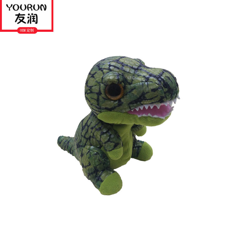 Polyester Green Dinosaur Plush Toy Children'S Gift OEM Customized