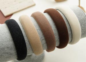 Wholesale GLH002 Milk tea color girls women fabric headbands hair accessories Korean ins Sponge head hoop hair accessories from china suppliers