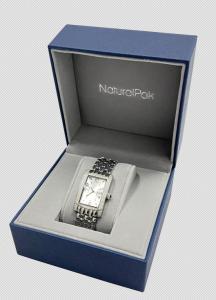 Wholesale LUXURY BLUE PU H ROLL Cushion Watch Packaging Box Grey Velvet Inside from china suppliers