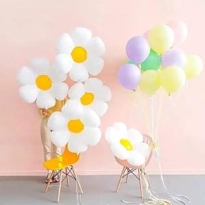 Wholesale Ins Style Cute Daisy Flower Shape Foil Balloons Globos Party Decoration from china suppliers