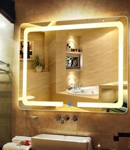 Wholesale Sheraton Hotel Silver Bathroom Vanity Wall Mirrors Customized 4mm 5mm 6mm from china suppliers