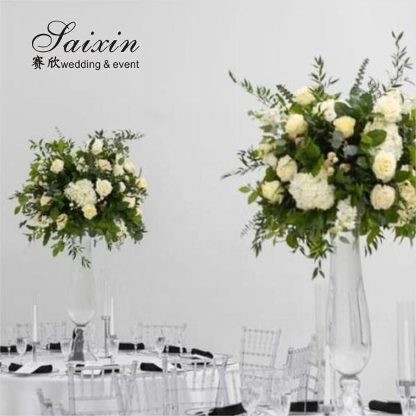Accessories Decoration Vase For Wedding Table Decoration Clear Glass Flower Vase