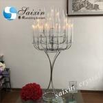 ZT-361 Decoration international 25 arms wedding metal candelabra with glass
