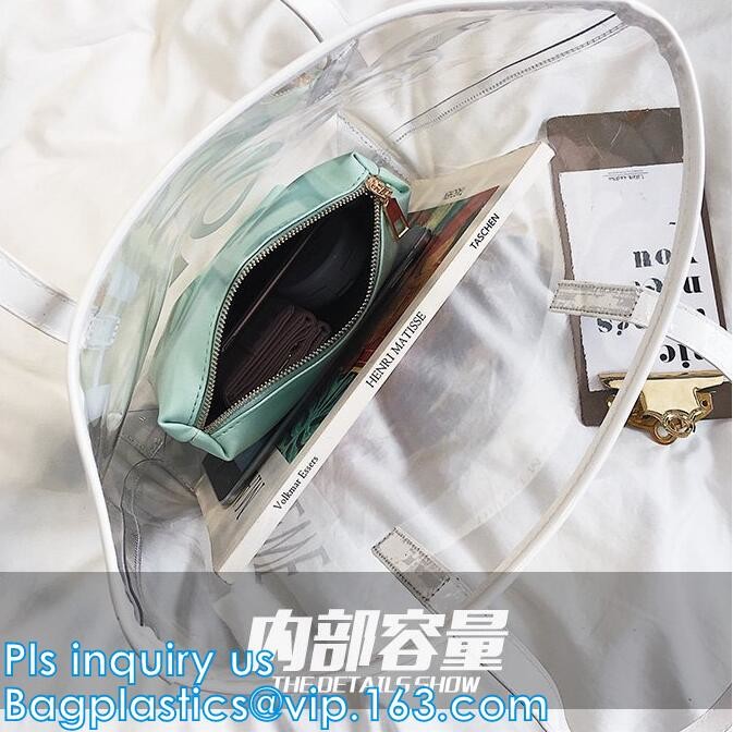 plastic makeup pouch PVC portable cosmetic bag, pvc tube handle bags,pvc clear plastic handle bags,pvc pipe handle bag