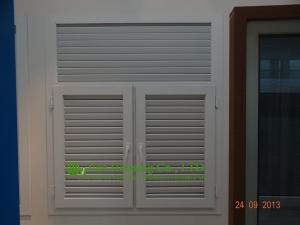Wholesale White Color UPVC Shutter casement window For Residential Apartment,Vinyl Louvers Window from china suppliers