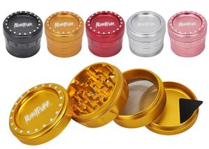 Wholesale 63mm Four Layer Premium Herb Grinder Aluminum Alloy 133g Light Weight from china suppliers